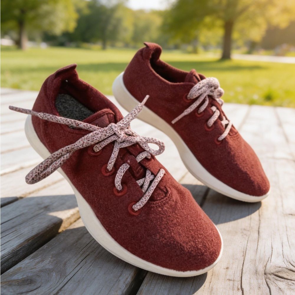 ALLBIRDS MENS SNEAKERS RED SIZE 9 MERINO WOOL